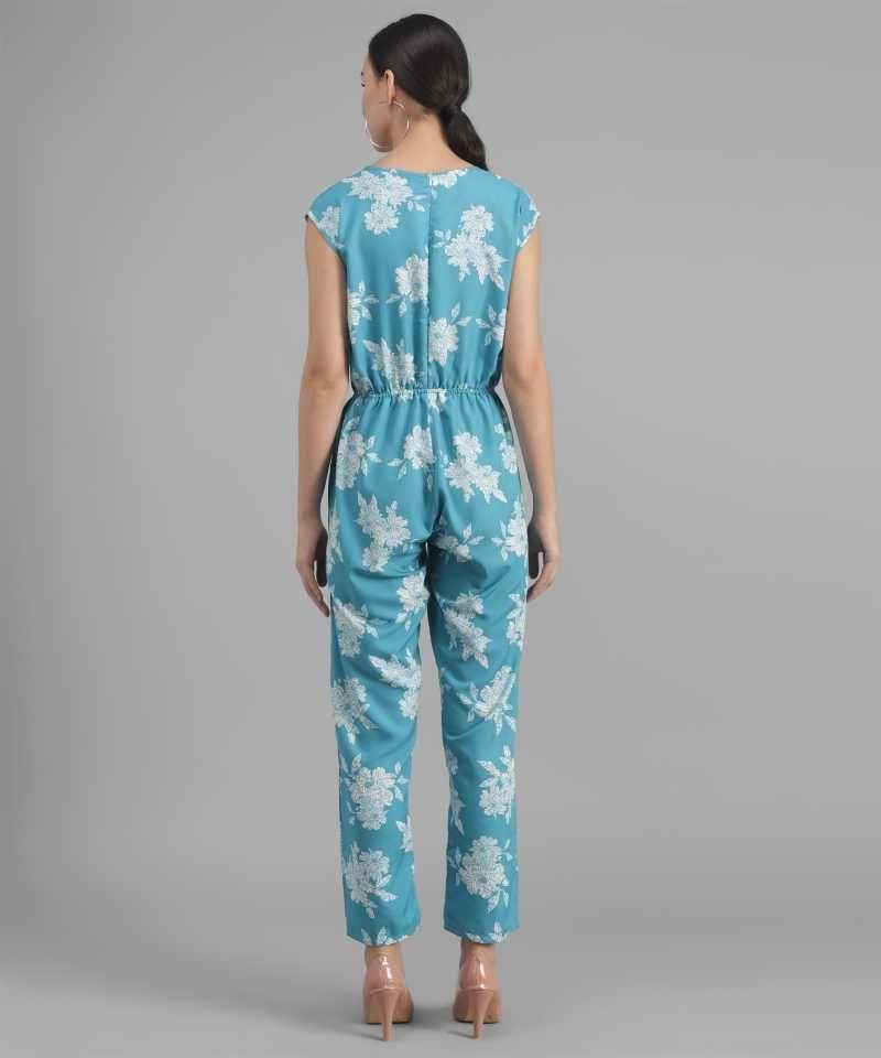 Darzi Women's Crepe Floral Print Jumpsuit