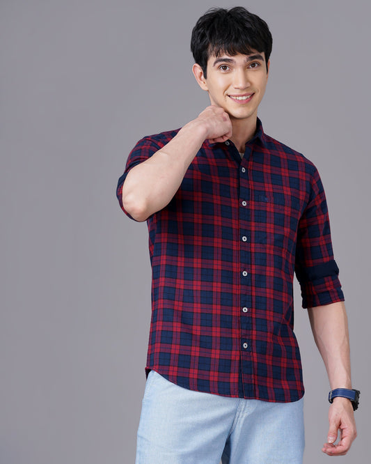 Men Checks Cotton Casual Shirt