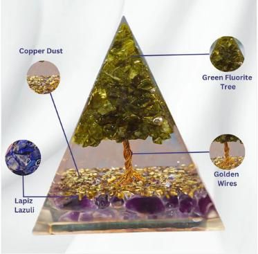 Tree of Life Peridot Orgon Pyramid