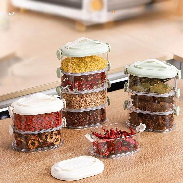 Storage Box For Kitchen, Spice Container and Seasoning Box