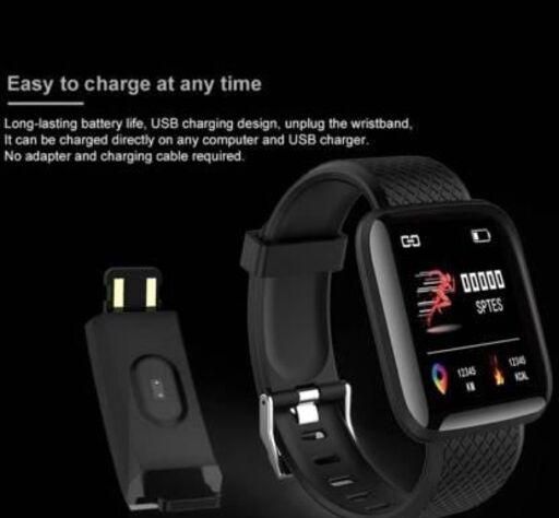 ID116 Plus Smart Bracelet Fitness Tracker Color Screen Smartwatch Heart Rate Blood Pressure Pedometer Sleep Monitor