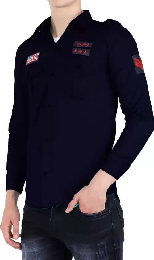 Cotton Solid Full Sleeves Slim Fit Casual Shirt